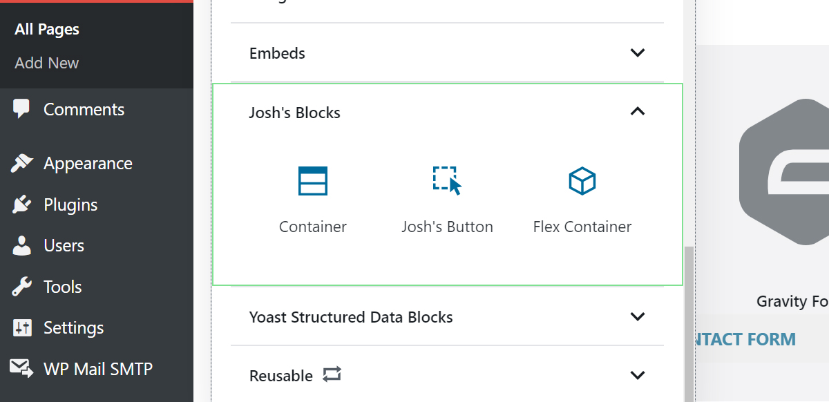 Custom Gutenberg block category